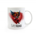 Tasse Muttertag mit Superheldin und Spruch Super Mama cup mother's day with superhero and saying super mom ts268