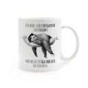 Tasse Faultier mit Spruch erfolgreich und elegant - faul und geil cup sloth successful and graceful - lazy and awesome ts275
