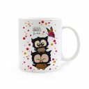 Tasse Eulen Eulchen mit Schmetterling und Spruch Ich hab da Konfetti für dich owls little owls with Butterfly and saying I've got confetti for you elephant with stars and saying I miss you