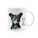 Tasse Bär mit Spruch "Mit dir ist's viel besser" Cup bear with qoute saying "with you it's much better" ts308