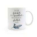 Tasse Wal mit Spruch Ich habe beschlossen glücklich zu sein Cup whale with quote saying i decided to be happy ts324