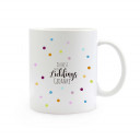 Tasse Spruch Du bist mein Lieblingsgedanke mit bunten Punkten Cup quote saying you are my favorite thought with colorful dots ts329