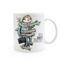 Tasse Becher Faultier mit Spruch voll in Arbeit verwickelt cup mug sloth with saying fully involved in work ts332