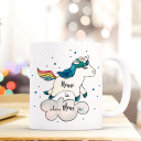 Becher Tasse Kaffeetasse Kaffeebecher Einhorn Punkte und Spruch Home is where mom is Cup mug coffee mug unicorn with dots and quote saying home is where mom is ts429_H.jpg