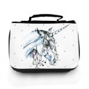 Waschtasche Waschbeutel Kulturbeutel Kosmetiktasche Reisewaschtasche Einhorn mit Punkte washbag toilet bag sponge bag cosmetics bag travel washbag unicorn with dots wt070