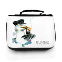 Waschtasche Waschbeutel Kulturbeutel Kosmetiktasche Reisewaschtasche Kapitän Möwe mit Mütze Pfeife und Spruch Sprichwort Zitat Küstenjung washbag toilet bag sponge bag cosmetics bag travel washbag seagull with hat pipe and saying quote coast child wt060