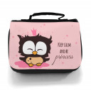 Waschtasche Kosmetiktasche Eule Prinzessin keep kalm and be princess toilet bag owl princess wt011