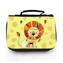 Waschtasche Waschbeutel Kulturbeutel Kosmetiktasche Reisewaschtasche Boho Löwe mit Wunschnamen washbag toilet bag sponge bag cosmetics bag travel washbag boho lion with custom name wt138