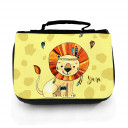 Waschtasche Waschbeutel Kulturbeutel Kosmetiktasche Reisewaschtasche Boho Löwe mit Wunschnamen washbag toilet bag sponge bag cosmetics bag travel washbag boho lion with custom name wt138