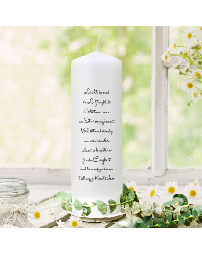 Hochzeitskerze Kerze zur Hochzeit Trauung Traukerze Hase Hasen